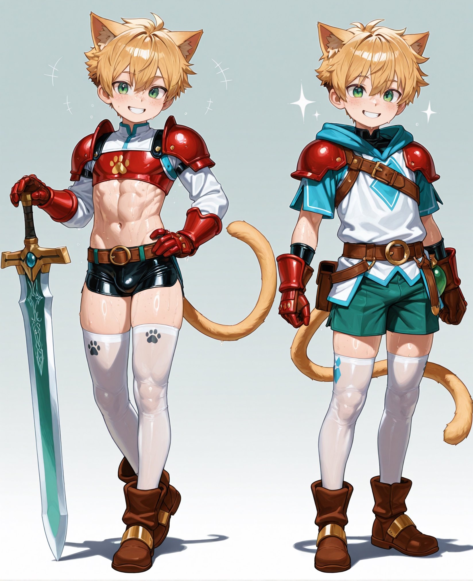 One solo singular character. Young male character,  young fantasy role playing anime cute boy character,  little boy fanta...