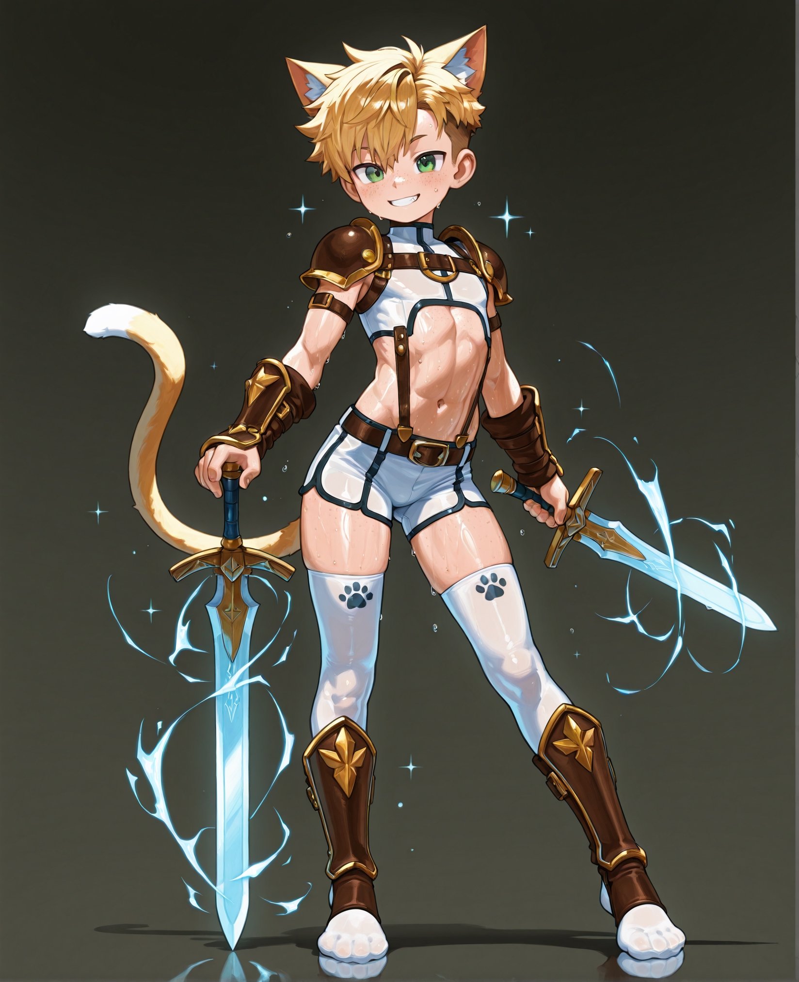 One solo singular character. Young male character,  young fantasy role playing anime cute boy character,  little boy fanta...