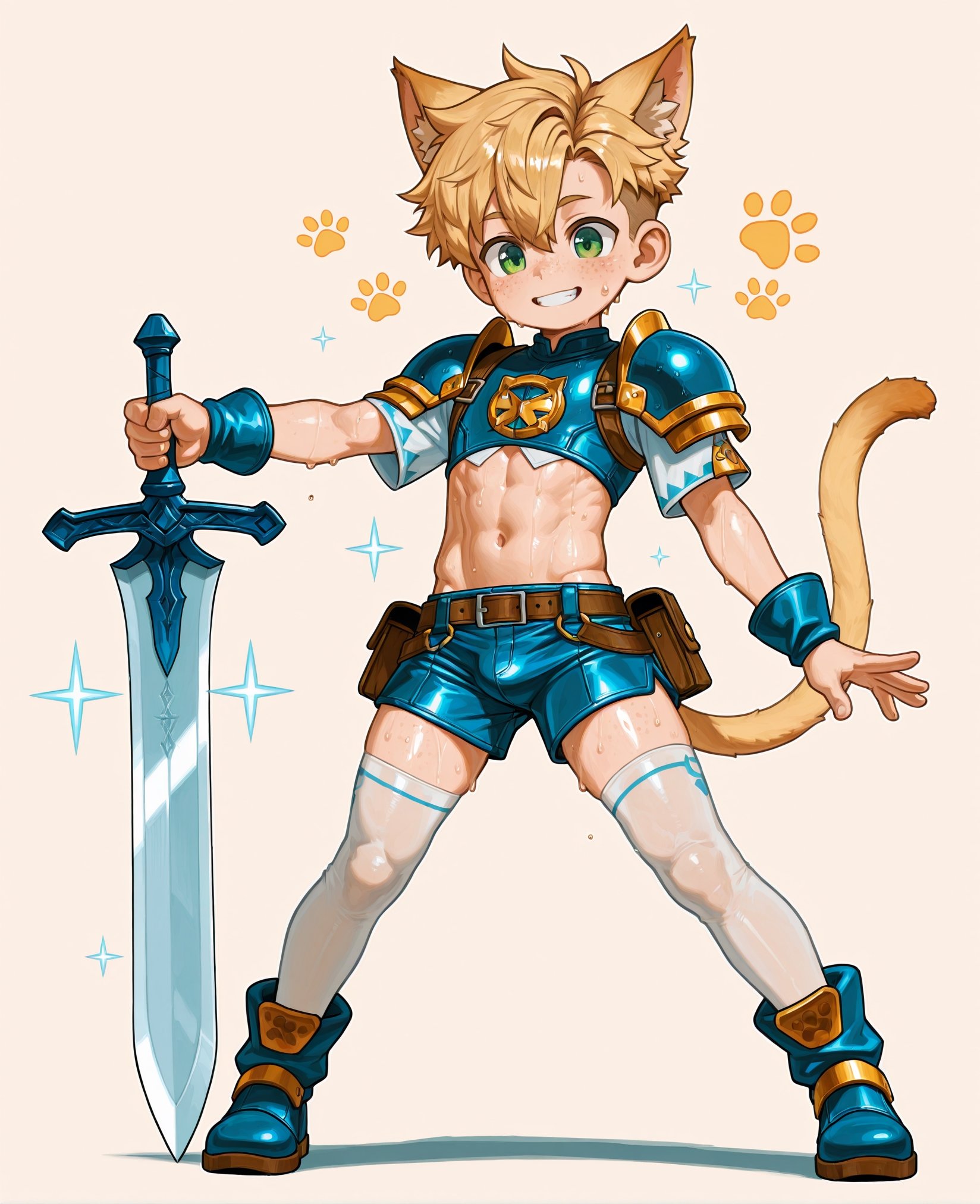 One solo singular character. Young male character,  young fantasy role playing anime cute boy character,  little boy fanta...