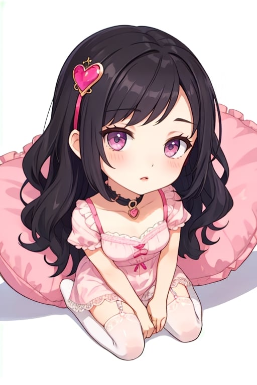 1 girl,  long black hair,  loose wavy hair by Kitten on Tensor.Art
