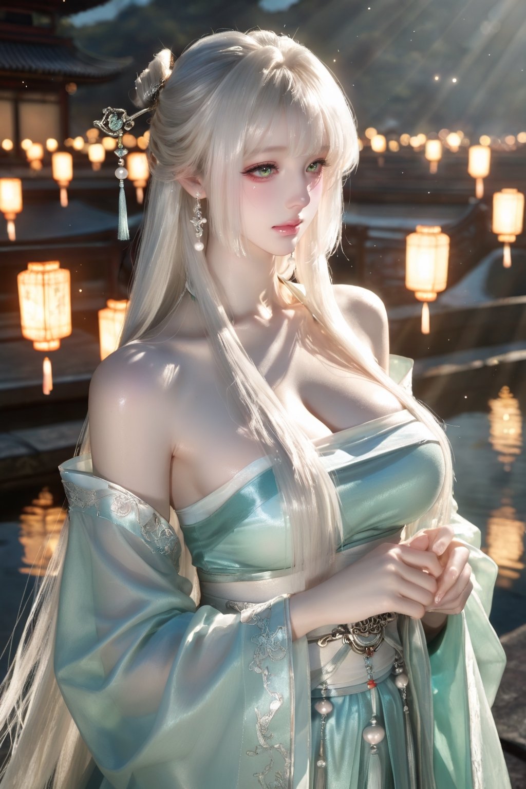 A girl,  fair-skinned,  with a lovely by Thuyiz on Tensor.Art