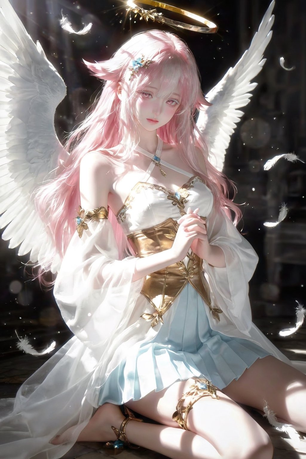 ((wing ear ,  wing head )) (((Pink hair highlights))) 1girl,  beautiful young woman by user_993005861188174337 on Tensor.Art