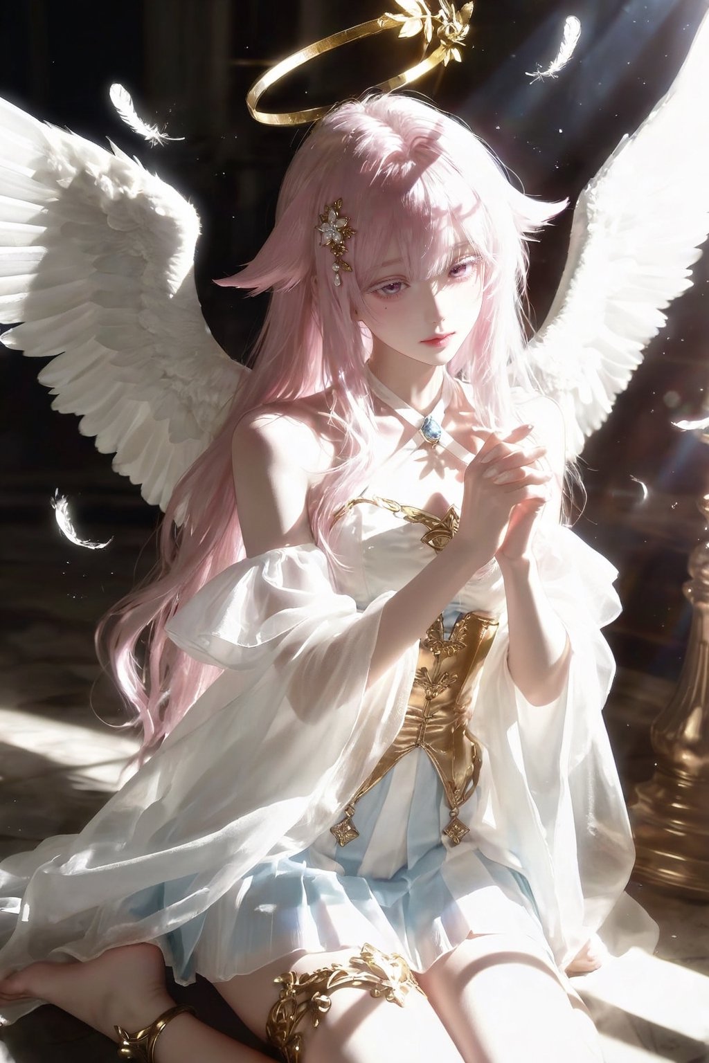 ((wing ear ,  wing head )) (((Pink hair highlights))) 1girl,  beautiful young woman by user_993005861188174337 on Tensor.Art