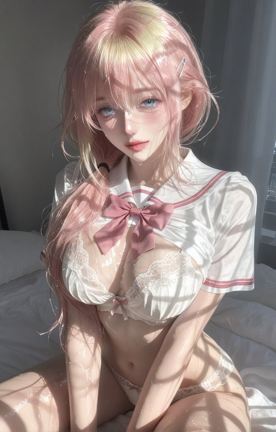 1girl,  long hair,  (( pale yellow hair)) by Mytein_2504207 on Tensor.Art