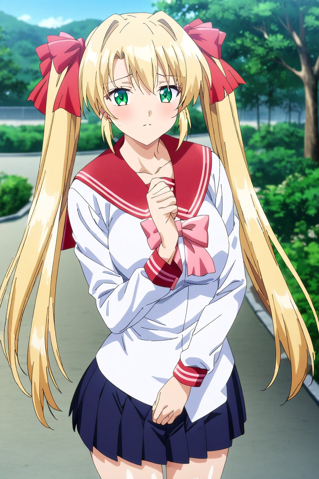 akehime saki,  twintails,  blonde hair by Stigma Head on Tensor.Art