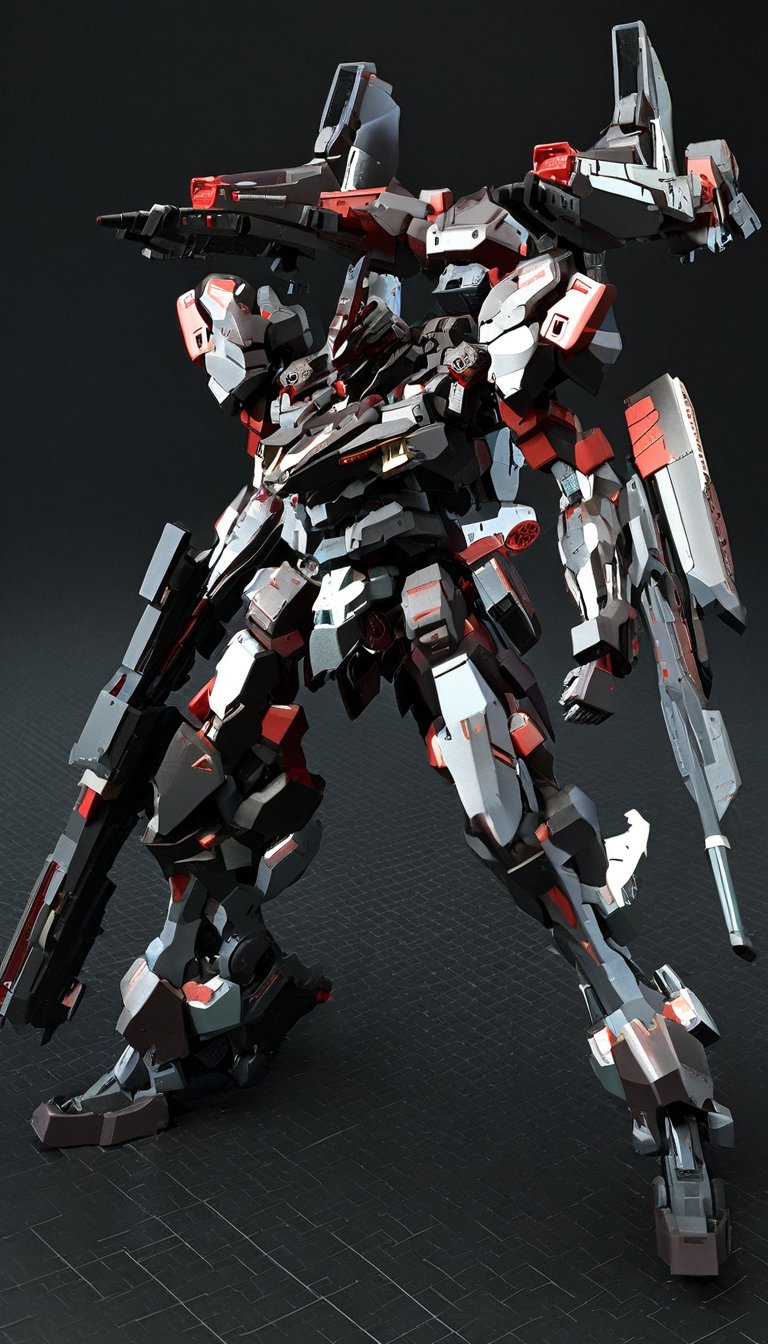 professional 3d model of (A-RRS:1.5),mecha,full body,(mecha armor:1.2),mechanical parts,robot joints,(holding huge weapon:1),<lora:srd_v2_7_7_m1_D256:1>,, octane render, highly detailed, volumetric, dramatic lighting