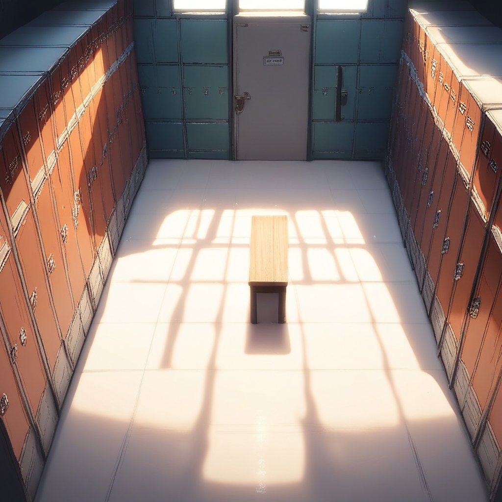 score_9, score_8_up, score_7_up, source_anime, rating_safe, Candilockeroom, locker room focus, from above, negative space,