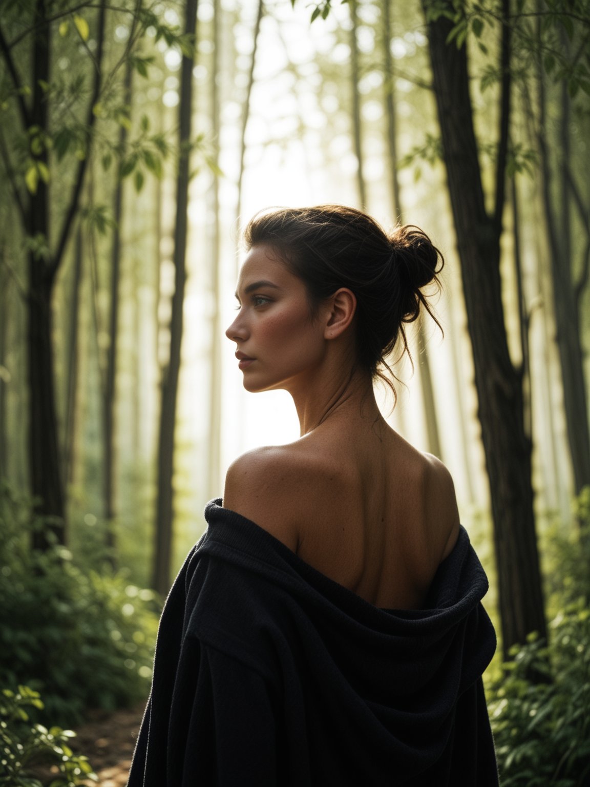 portrait photo of a woman,  dynamic light backlit,  light from behind by TiwazM on Tensor.Art