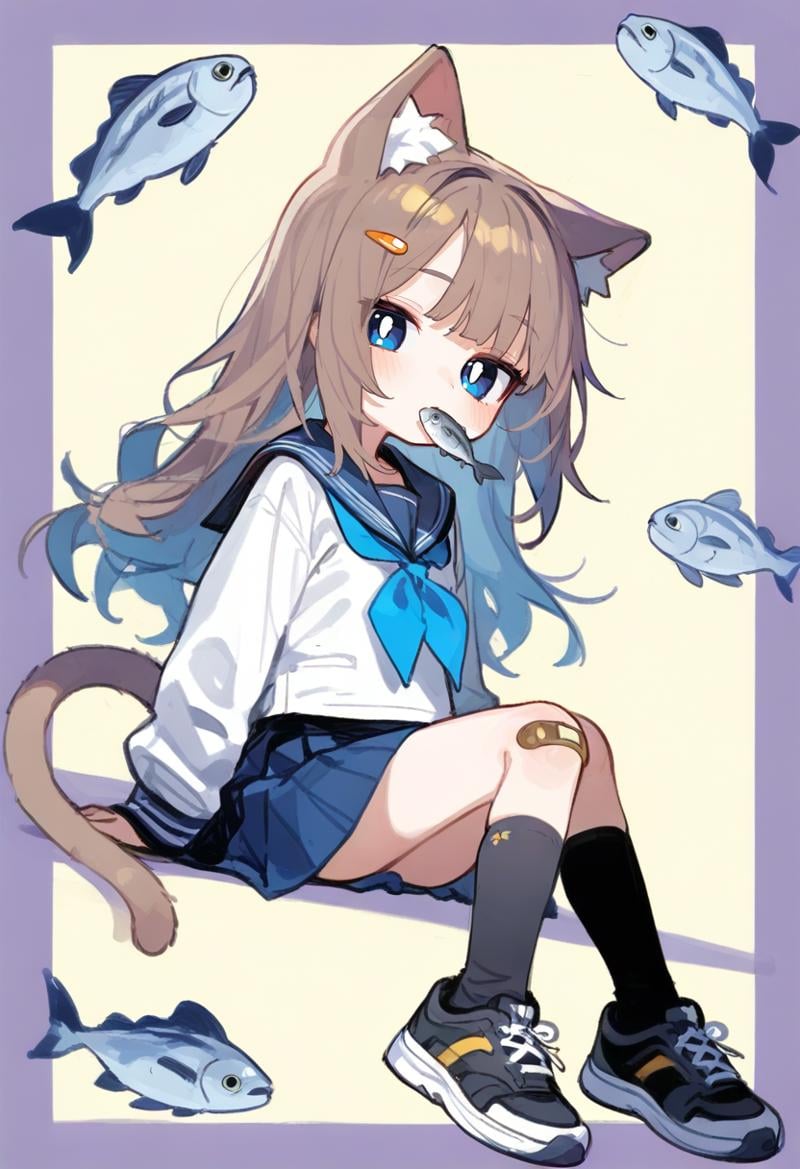 1girl,  original,  animal ear fluff by silvermoong on Tensor.Art