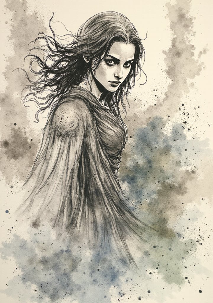 inksplat,  traditional media,  __framing__ by loraonlyguy on Tensor.Art