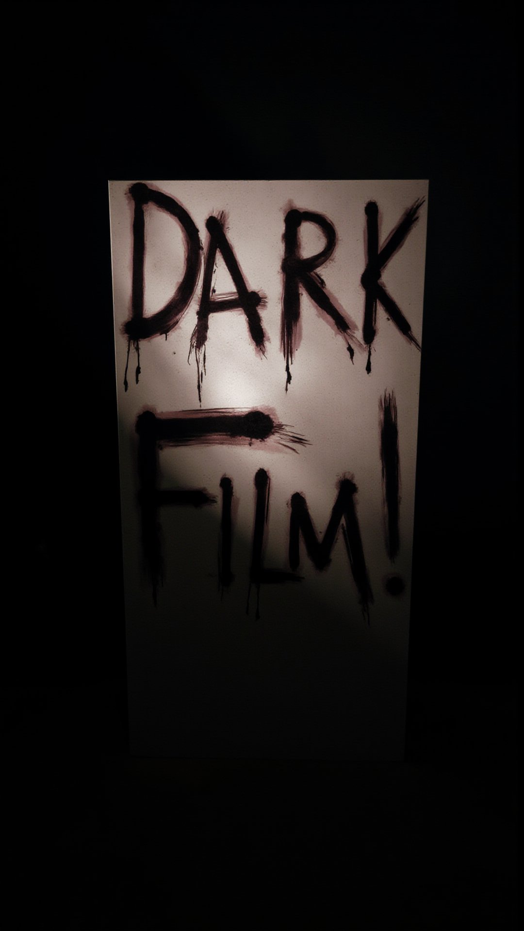 Huge Horror Sign with Text:"Dark Film!"   , aidmaabdhr