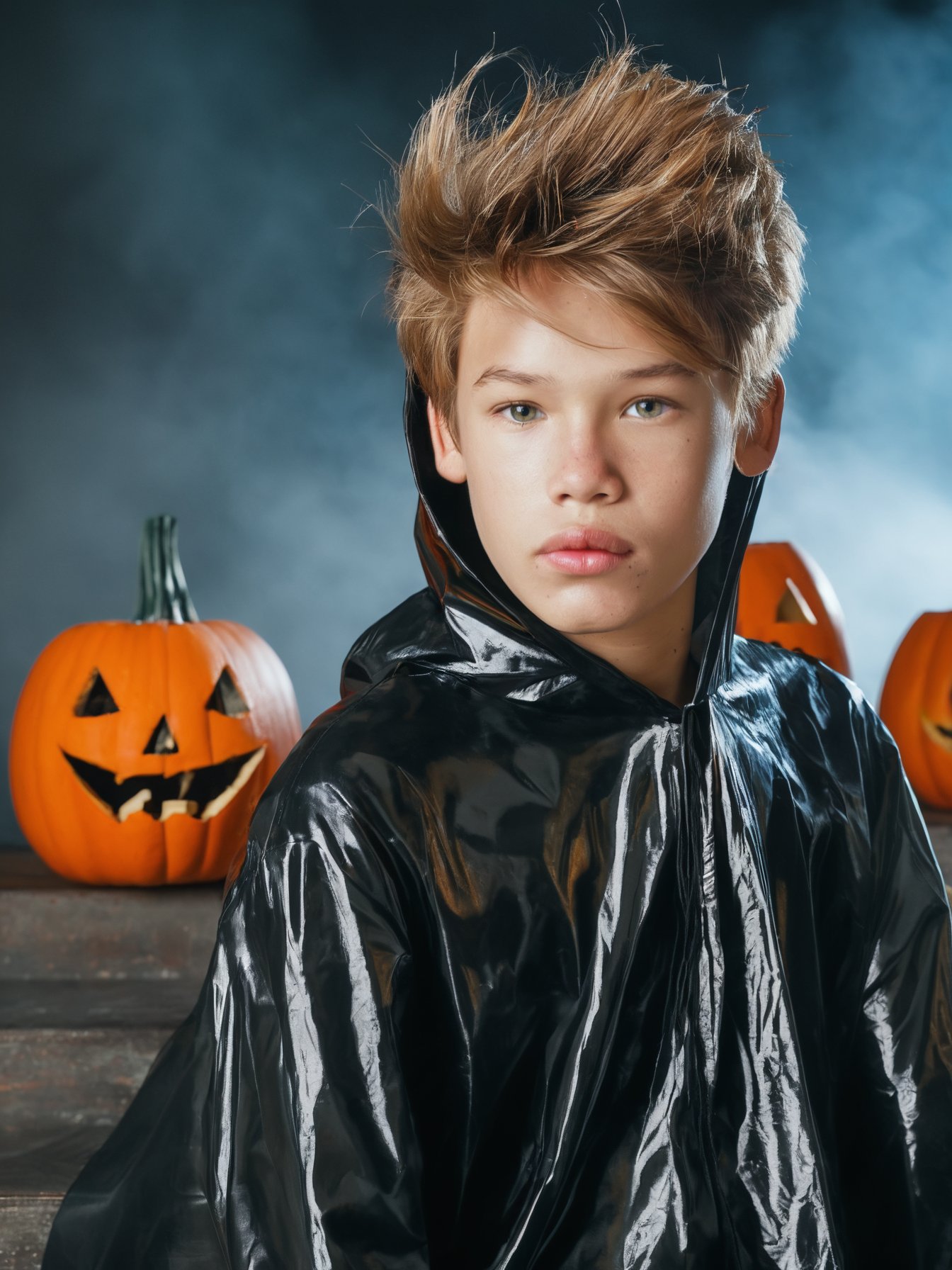 score_9, score_8_up, score_7_up, solo, photo, <lora:NG(n4tang0ldmann)SDXL:1> (n4tang0ldmann), teen boy, model, full thick lips, solo, 1boy, male focus, realistic, Halloween, dressed up in a scary Halloween costume, spooky, Halloween themes, cosplay, upper body, shaggy hair, lips, freckles, realistic, hyper detailed photorealistic life-like accurate proportional 8k sharp focus, accurate cinematic lighting, photorealistic detail, full body shot, scary fun