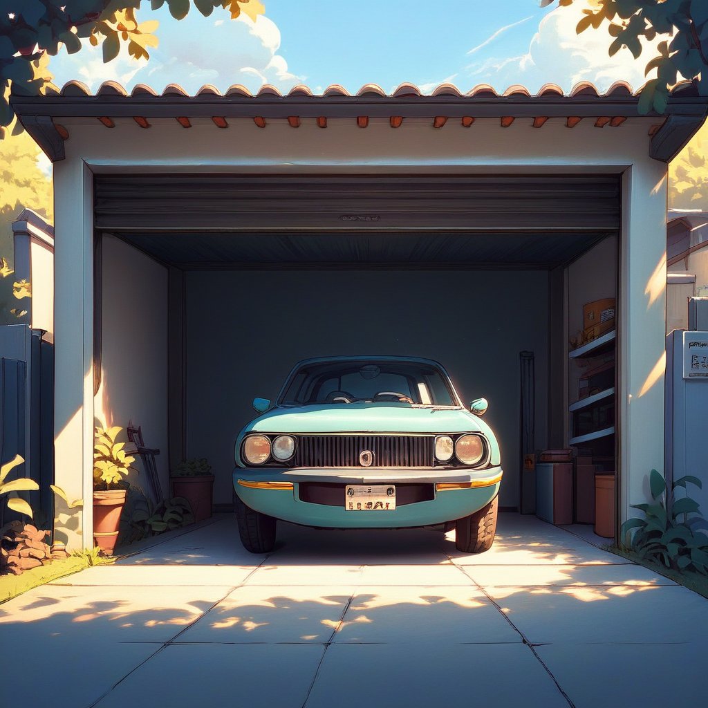 score_9, score_8_up, score_7_up, source_anime, rating_safe, CandiOG, open garage focus, wide shot, negative space,