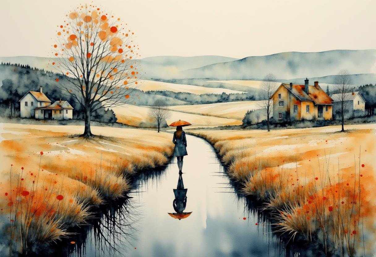 A beuatiful landscape. Paul Lovering style by Adel_AI on Tensor.Art