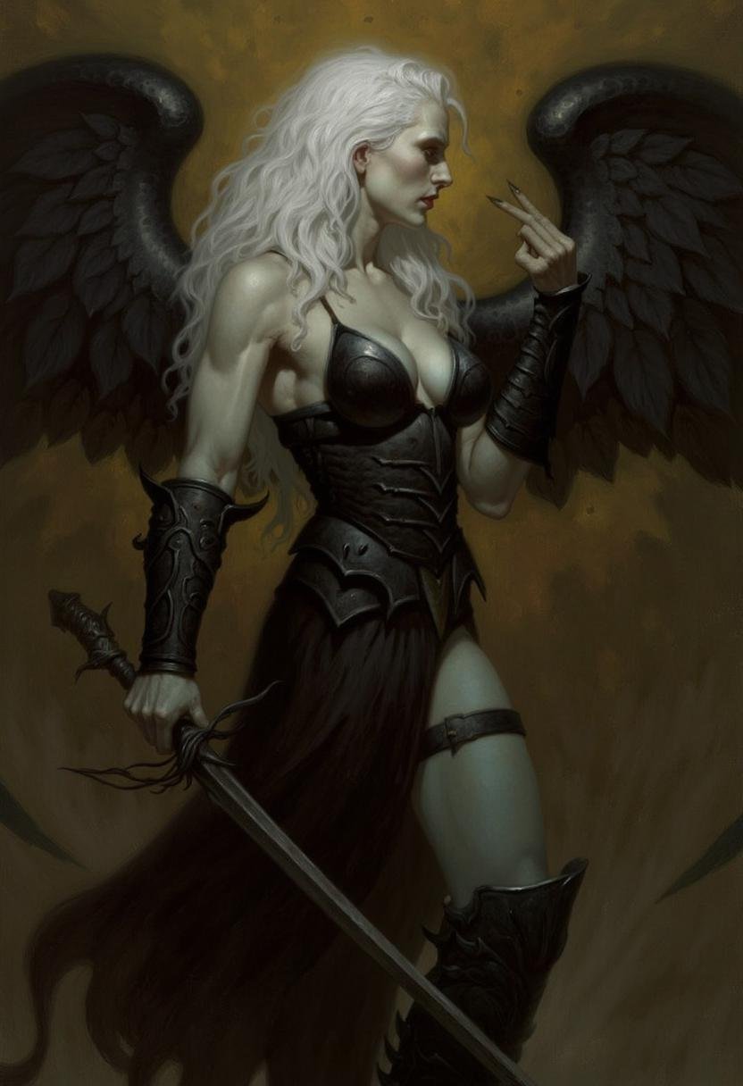 A closeup view of an atmospheric and powerful dark fantasy,  natural organic and impressionist classical-style painting of...