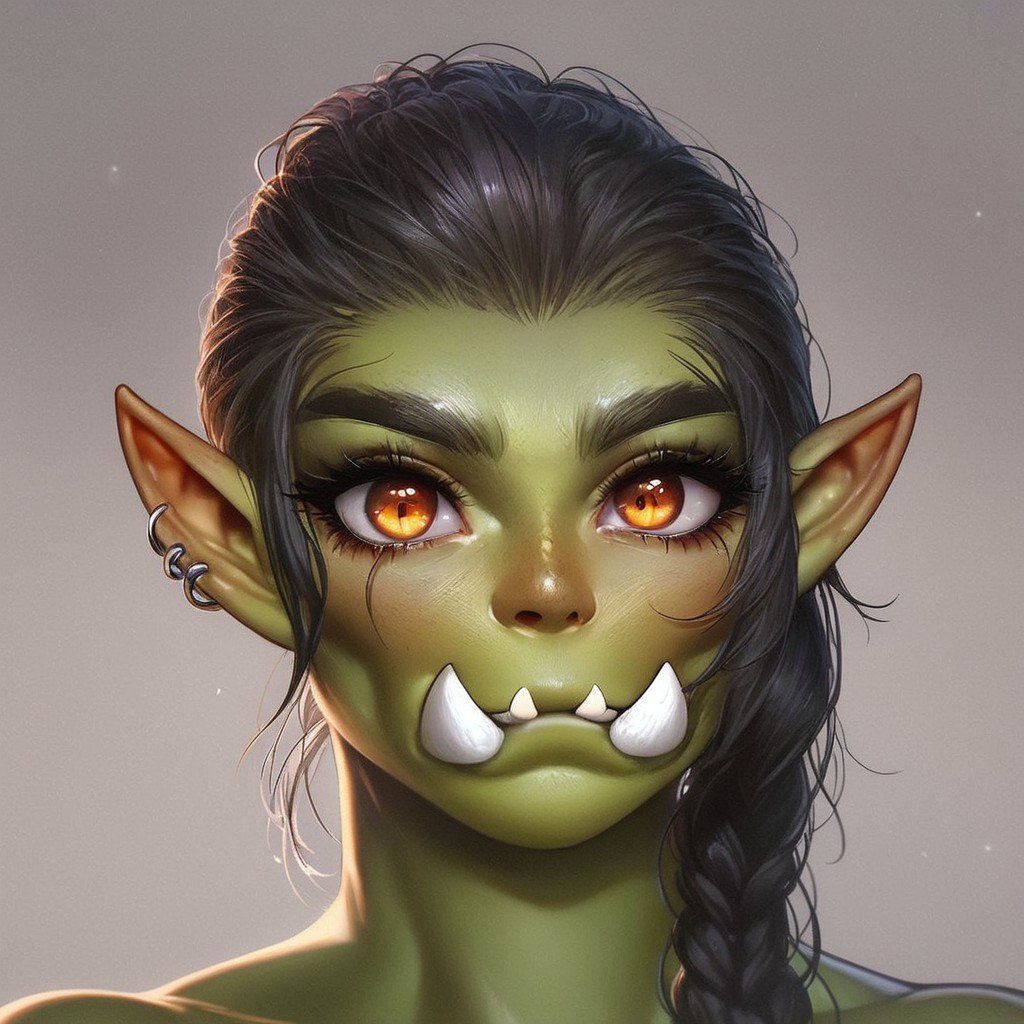 orc monster with beautiful eyes, eyesHD