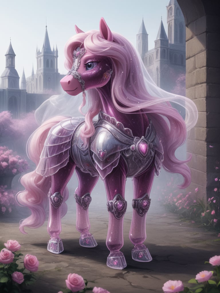 ruined city, destroyed town, detailed city, (transparent armor), detailed flowers under armor, angelic, pony, ferel, flowers under, <lora:Spectrier_PonyXL:0.6> Spectrier,, intricate details, extreme detail, Detailed face, beautiful, Expressive, very aesthetic, colorful, lots of small parts, surreal, abstract,, translucent, (Bioluminescence:1.2), transparent Body,, translucent, (Bioluminescence:1.2), transparent skin,