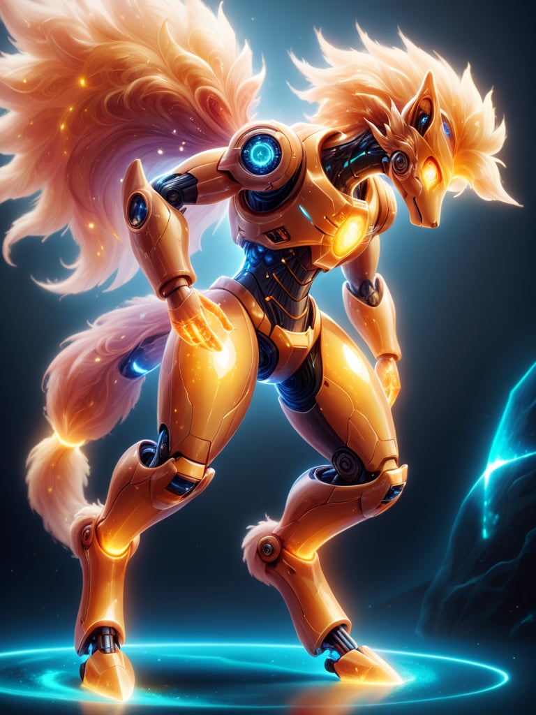 intricate details, extreme detail, Detailed face, beautiful, Expressive,very aesthetic, colorful, lots of small parts, surreal, abstract,(simple background:1.1),solo, full body, standing, legs apart,(pony:1.2), (feral:1.2), majestic,gold mecha details, white, gold accents, opalescent,glowing, luminescent, iridescent, bright, radiant, (glowing radiance), golden glow, yellow glow,long hair, (ultra-fluffy mane and scruff:1.2), fluffy hair, very long ears, swept back ears,scifi, futuristic, savage, aerodynamic, sleek,cybernetic, mech, (mecha, robot:1.2), protogen,<lora:aiai-DiscoFire-XL1-v1-captions:0.8> aiai-DiscoFire, glowing, detailed, intricate,<lora:ral-czmcrnbw:0.3> ral-czmcrnbw,<lora:Best_Of_Pony_v10_Intrica:0.1> best_of,