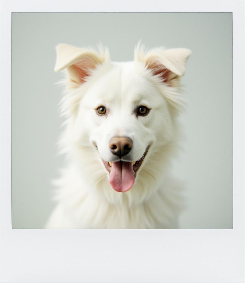 Polaroid of a white puppy, funny, lovely, cute, c4d, oc, realistic detail <lora:Polaroid_Flux:1.0><lora:ComfyUI_29982_:0>