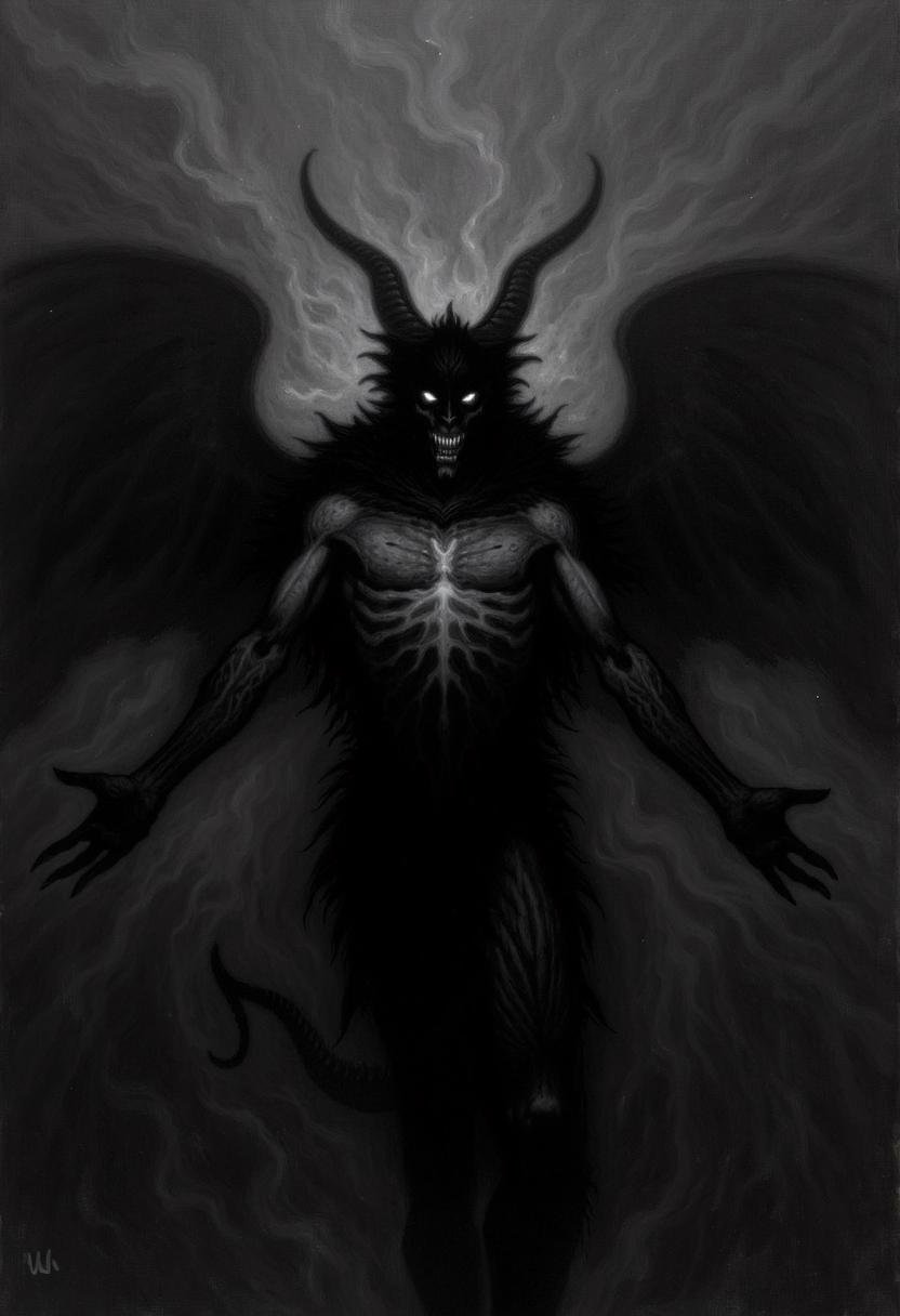 A closeup view of an atmospheric and powerful dark fantasy,  natural organic and impressionist classical-style painting of...