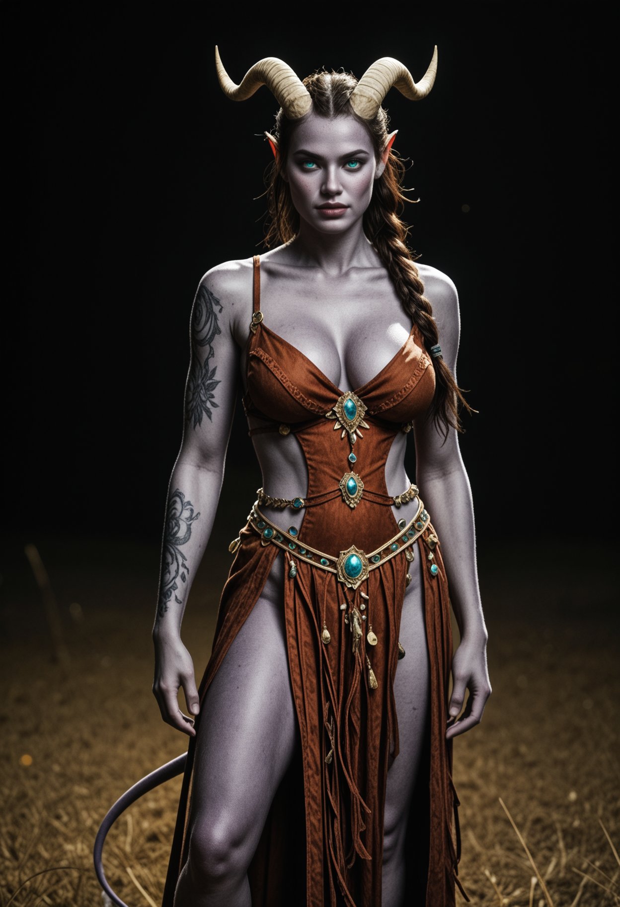 1girl,  beautiful,  tiefling druid by TiwazM on Tensor.Art