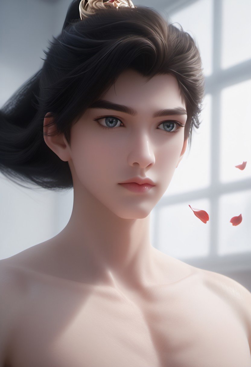 1boy,  shihao,  black hair by shi1993095 on Tensor.Art