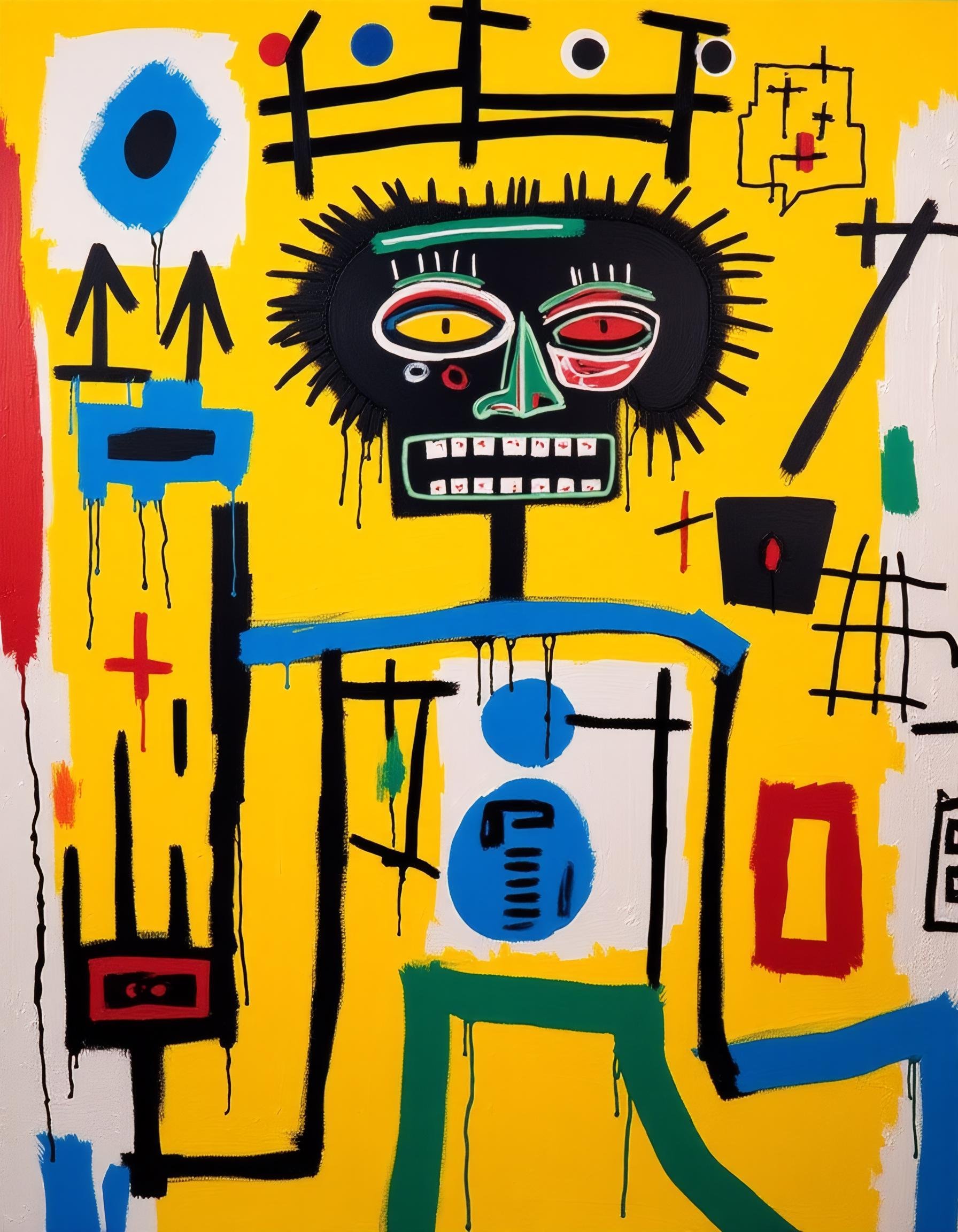 Jean-Michel Basquiat Style - a painting that symbolizes Juneeth in the style of Jean Michel Basquiat by MacrossManiac on T...