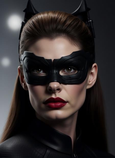 Catwoman wears a mask. closeupface portrait.  <lora:Catwoman2012:0.9>