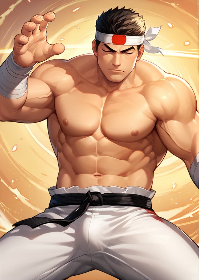 Daimon_KOF,  solo,  short hair by BoiAiZ on Tensor.Art