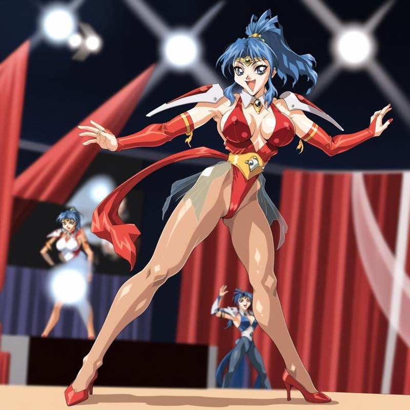 stage,  blurred background,  smile by Ttan on Tensor.Art