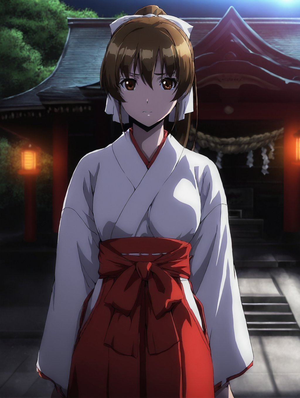 sunohara shizuka,  1girl,  miko by Stigma Head on Tensor.Art