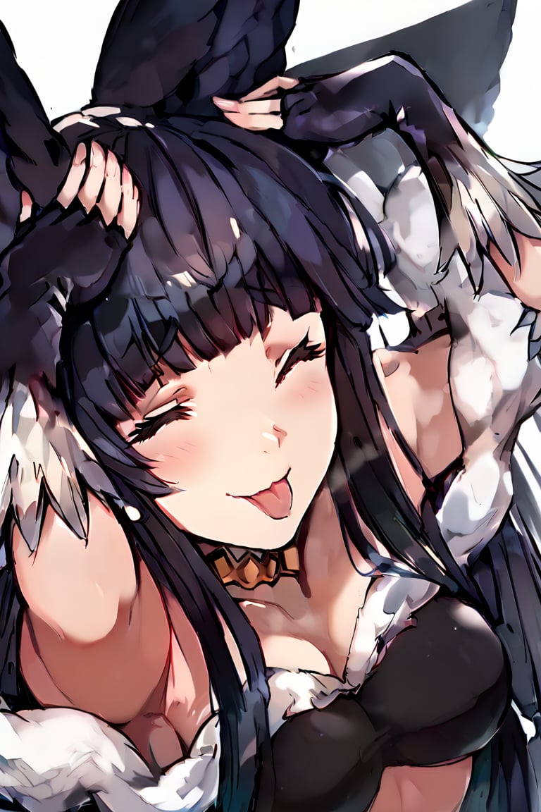 Score_9, Score_8_up, Score_7_up, Score_6_up, masterpiece, best quality,
Yuel
Yuel2
1girl
solo
standing
yuel \(granblue fantasy\)

,Granblue Fantasy Style ,erune,Animal ears,(black gloves:1.4),thighhighs,navel,very long hair,toeless legwear,Break,Black tail,golden choker,fox tail,tal, break,fox tail,very wide tail,good_hands,medium breast,BREAK,closed eyes, tongue out, hands on own head, smile, upper body