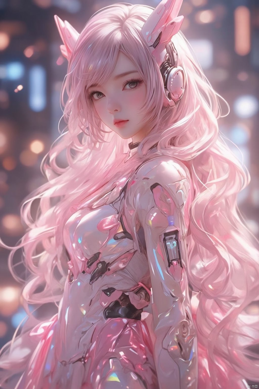 Best quality,masterpiece,transparent color PVC clothing,transparent color vinyl clothing,prismatic,holographic,chromatic aberration,fashion illustration,masterpiece,girl with harajuku fashion,looking at viewer,8k,ultra detailed,pixiv,,