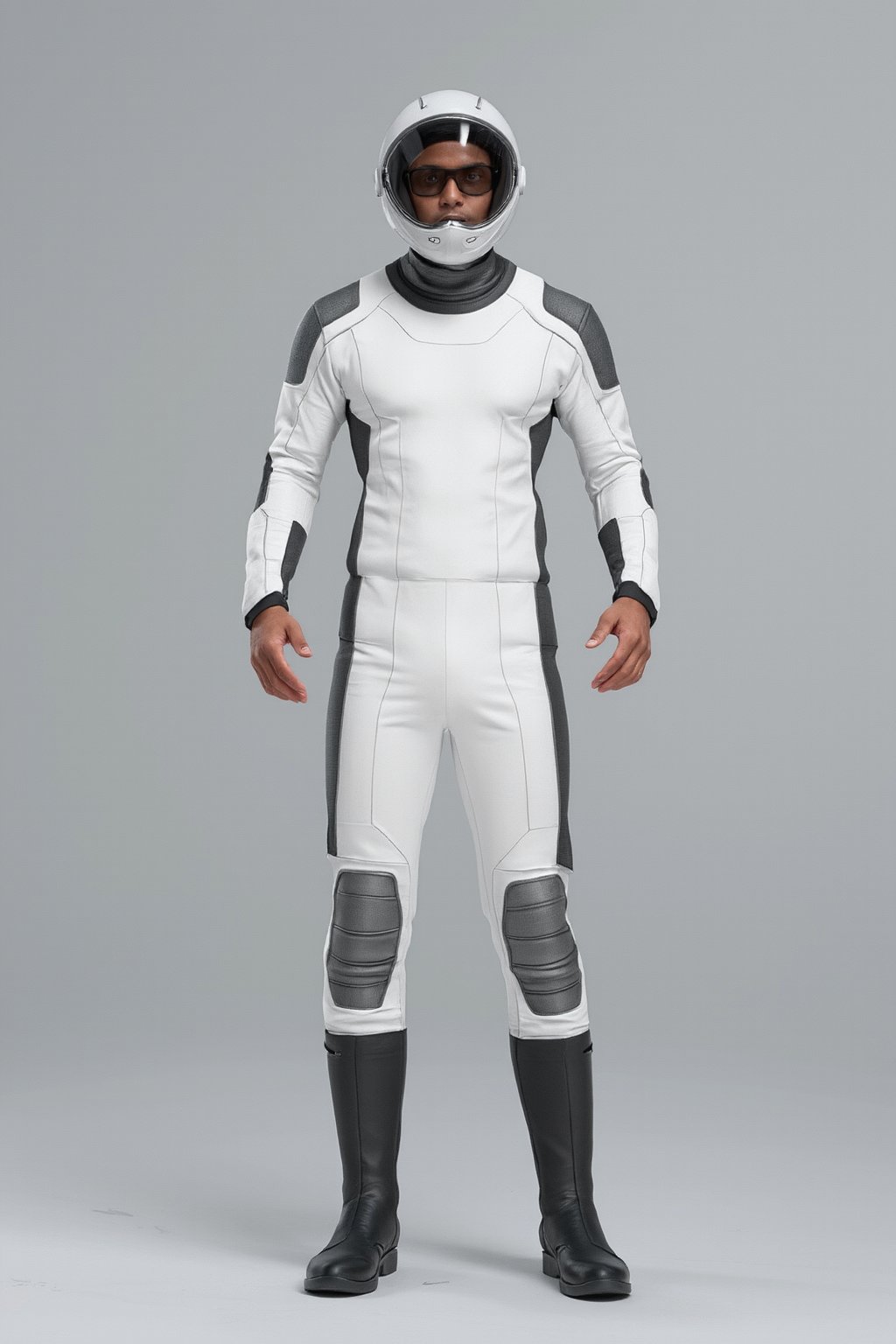 1boy, full body, SpaceSuits, Gray background