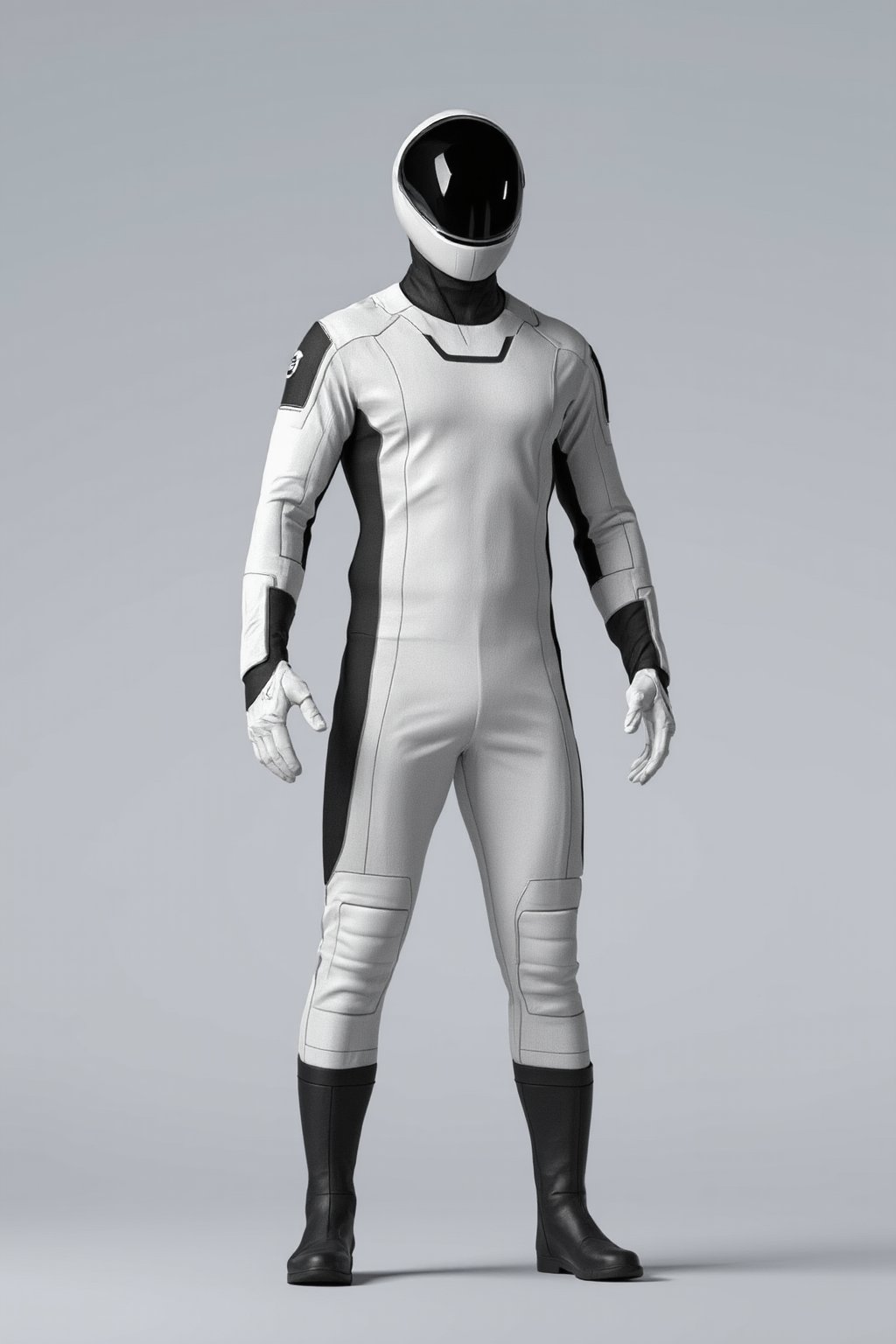 1boy, full body, SpaceSuits, Gray background