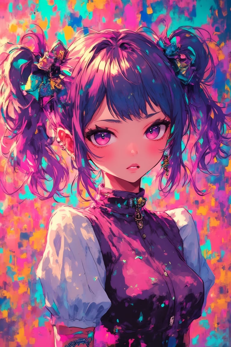 a vibrant anime girl