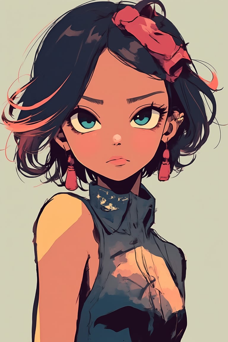 a cartoon style girl