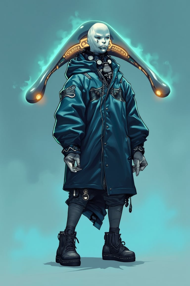 source_furry, libredrone, solo, full body, no face, no eyes, no nose, no mouth, Boomerang with deep-blue glowing-blue-white and bronze color palette,


ct-pop2,cyberpunk