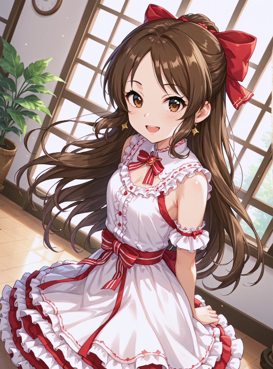 score_9, score_8_up, score_7_up, source_anime, (perfect anatomy:1.4), beautiful skin,
,//characters, 
1girl, solo, tachibana arisu, tachibanaarisu1, long hair, brown hair, hair bow, half updo, brown eyes, open mouth, smile, dress, ribbon,
,//situation

,//Pose
arms behind back
,/LoRA, beautiful_female_fingers, (5 fingers), (anatomicaly correct hands, perfect hand), (beautiful hands), perfect anatomy,