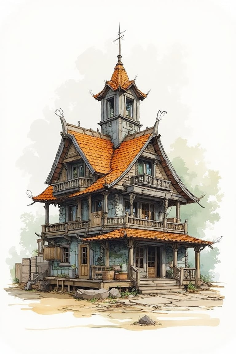 Watt,Watercolor architecture