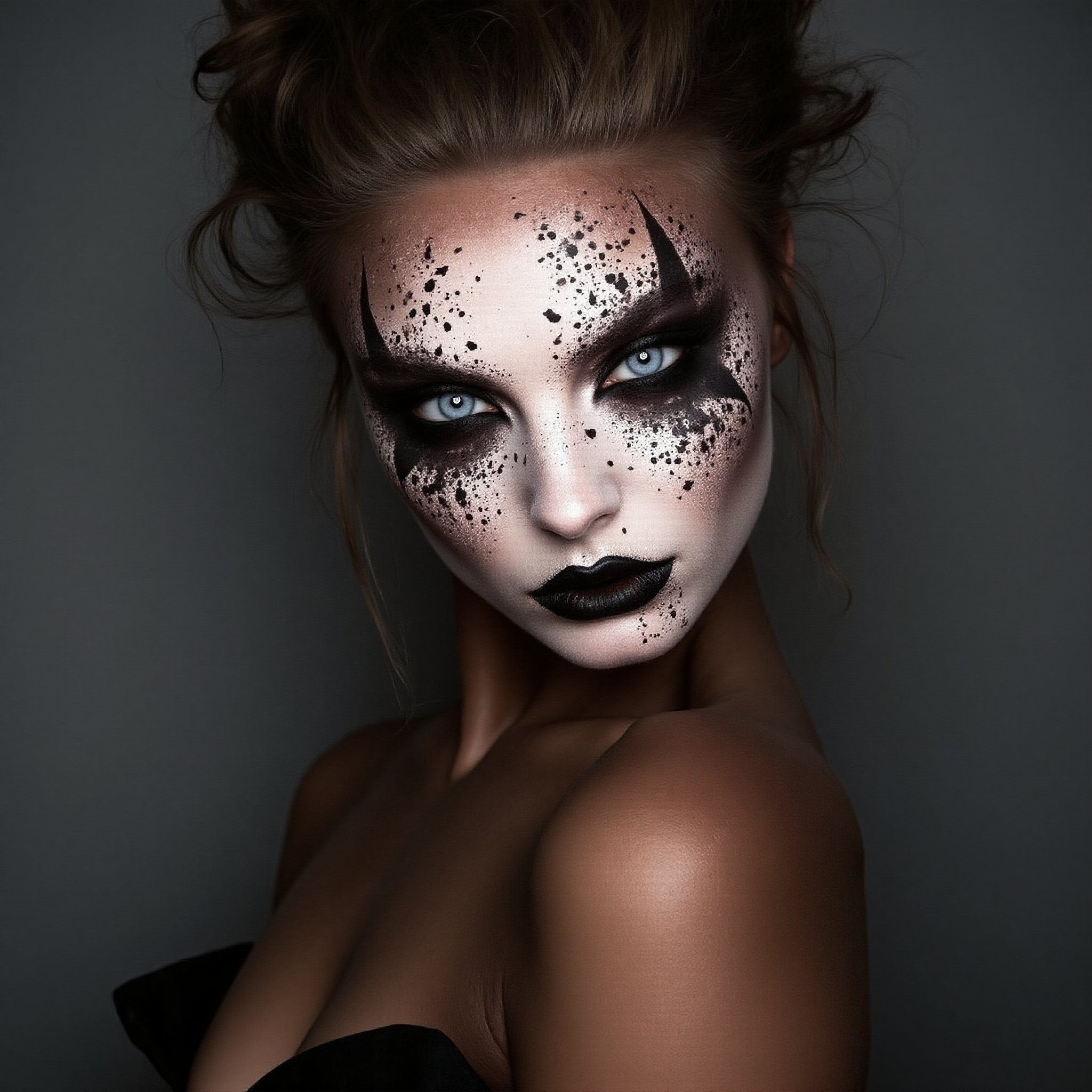 beautiful woman, creepy queen, creepy makeup, halloween makeup