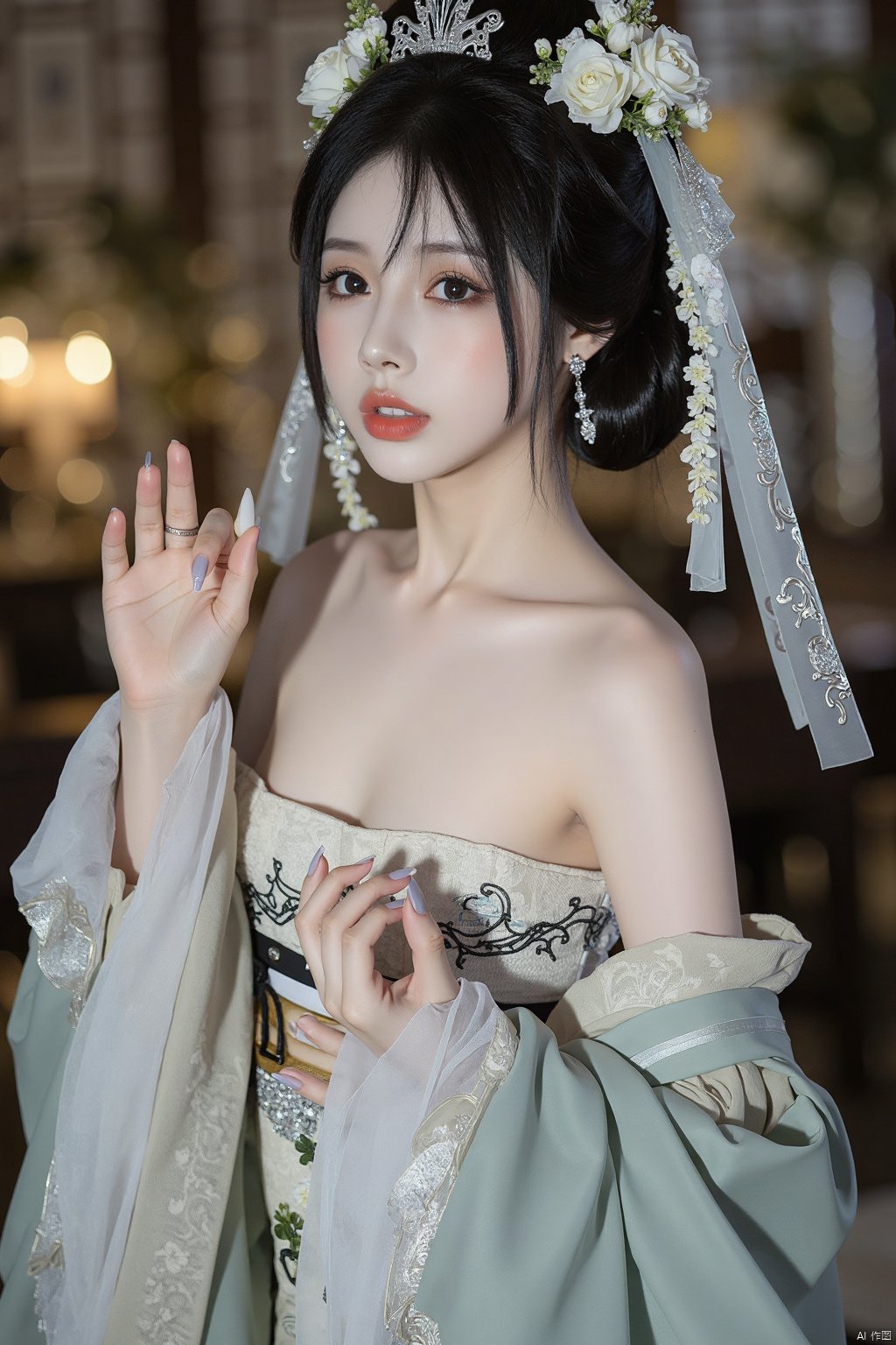 juzijiangshi,Real, perfect fingers, realistic, 1girl, solo, (full body photos:1.5), long legs,hanfu,gl03