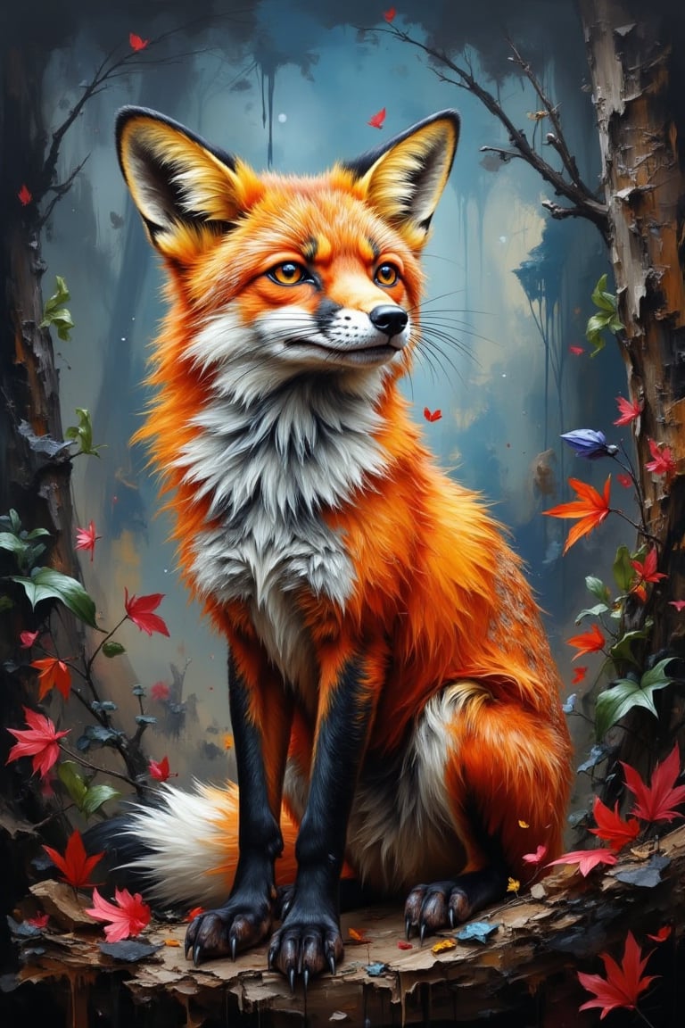 fox,Vibrant Visual