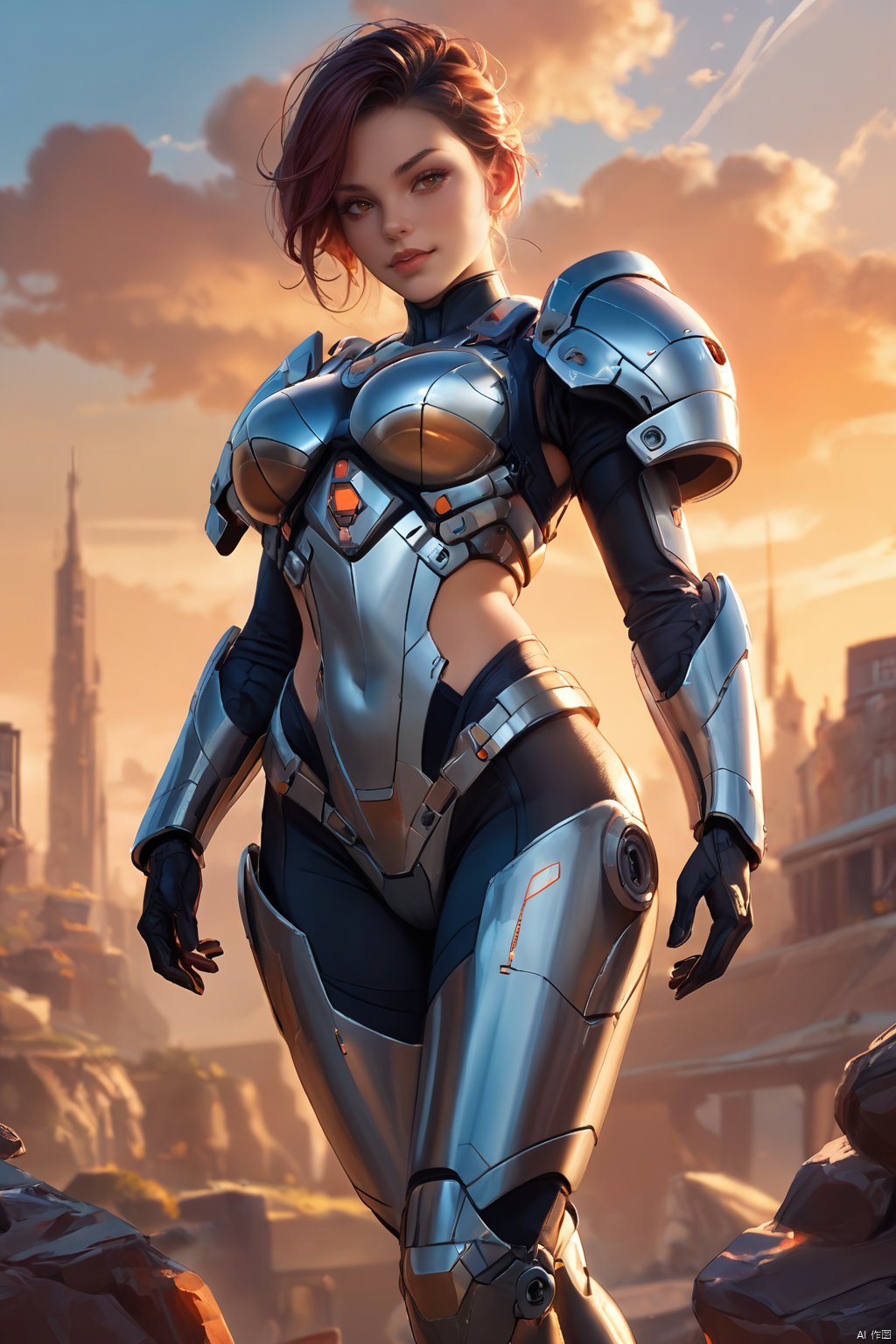 1 girl,  science fiction armor,  sexy by Tianchimp on Tensor.Art