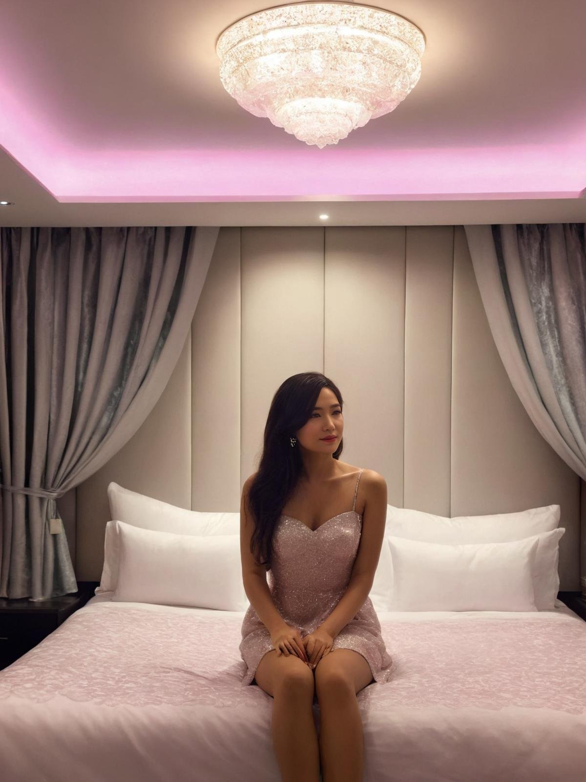 ((Love Hotel)),  ((dramatic lighting)),  Masterpiece by jjhuang on Tensor.Art