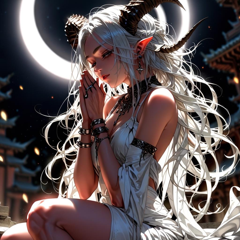 moon,  dress,  bracelet by lluisdiaz81 on Tensor.Art