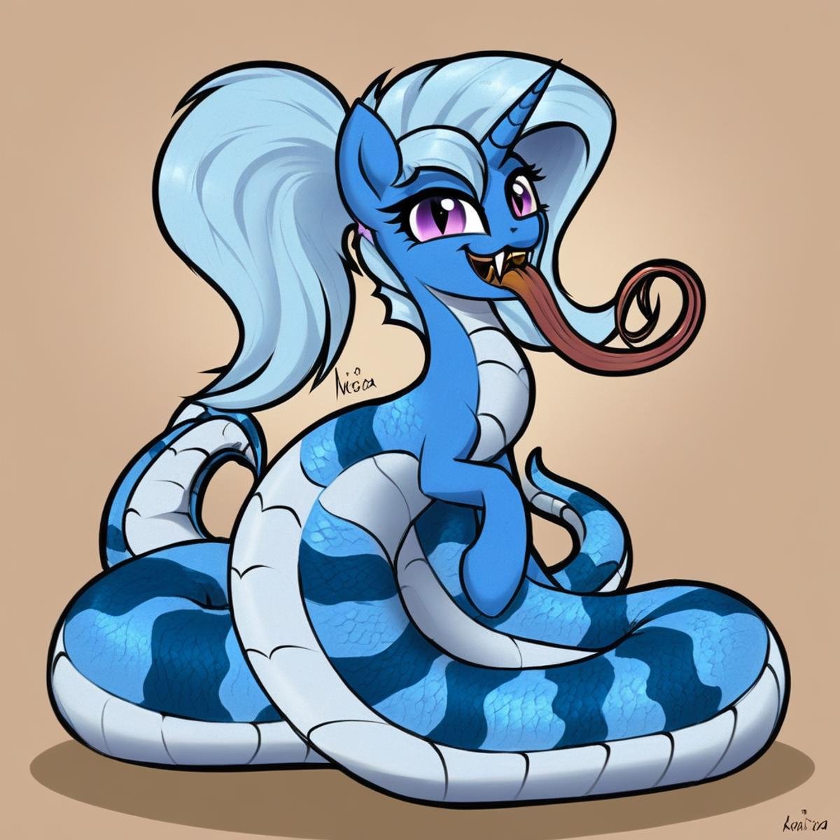 lamia_pony,  1girl,  lamia by Kirby_Orange on Tensor.Art