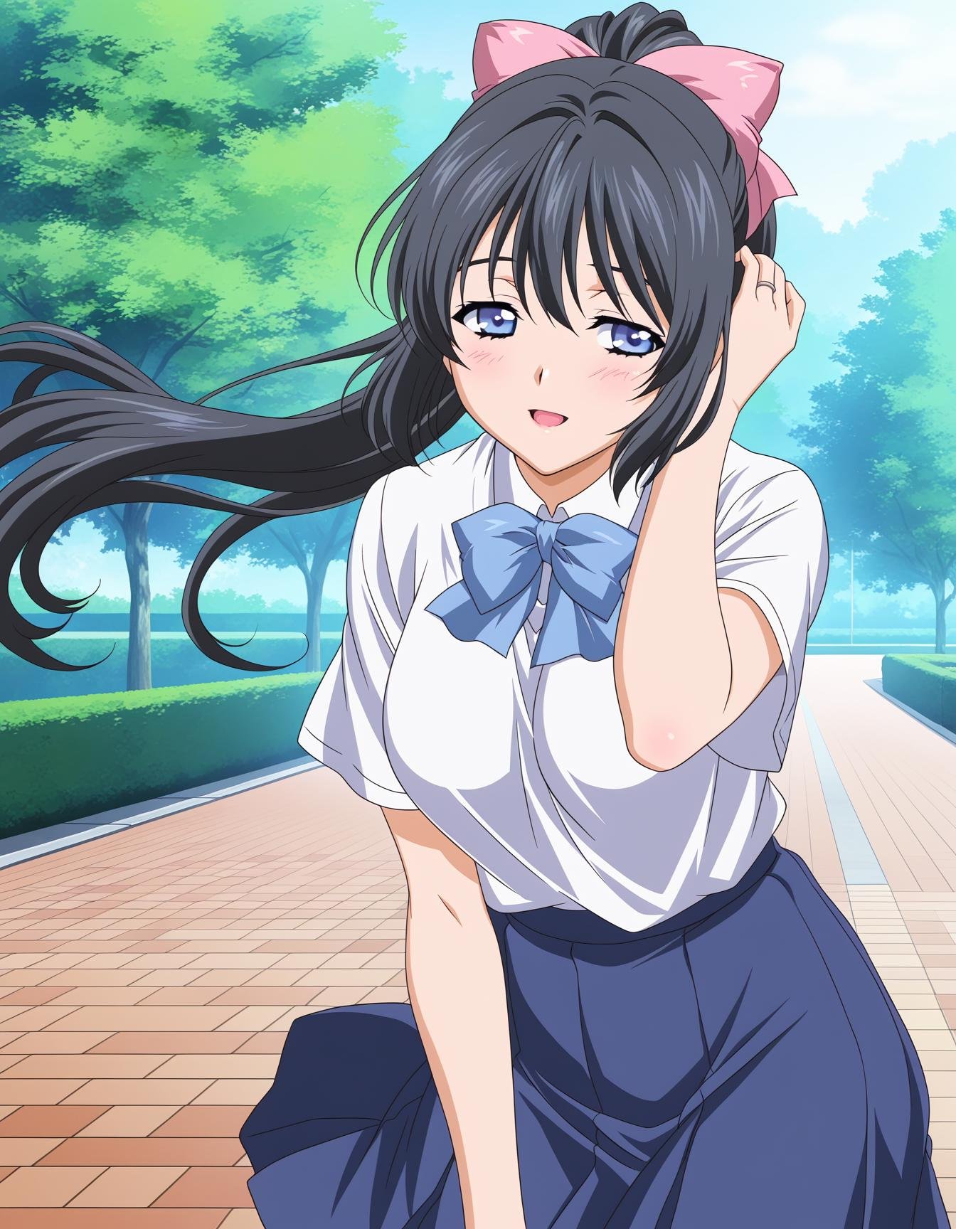 1girl,  YukinoChitose,  ponytail by Uchokichi on Tensor.Art