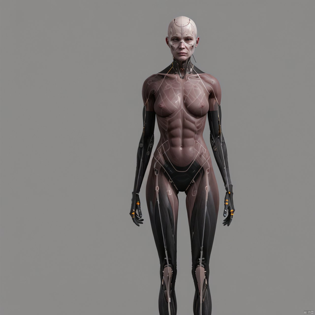 。Cyberpunk human body illustration,  prosthetic concept design by 宝拉熊 on Tensor.Art
