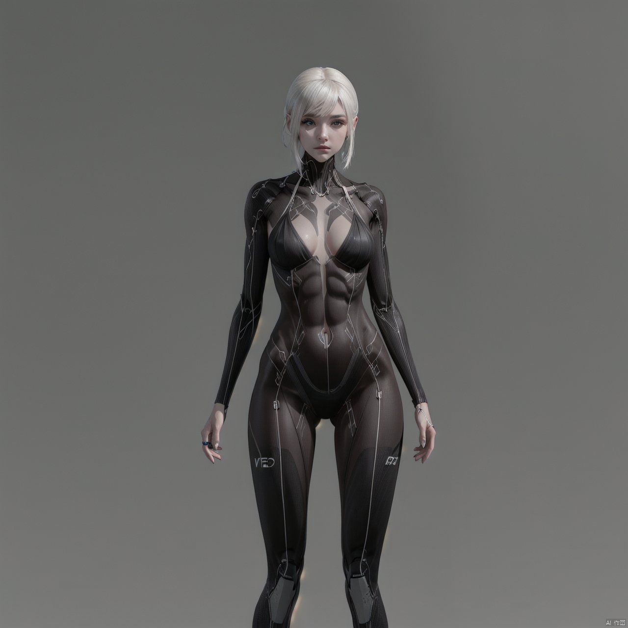 A girl,  cool,  Cyberpunk human body illustration by 宝拉熊 on Tensor.Art